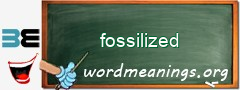 WordMeaning blackboard for fossilized